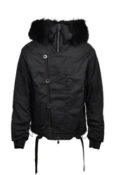 COYOTE FUR FLIGHT JACKET / BLK