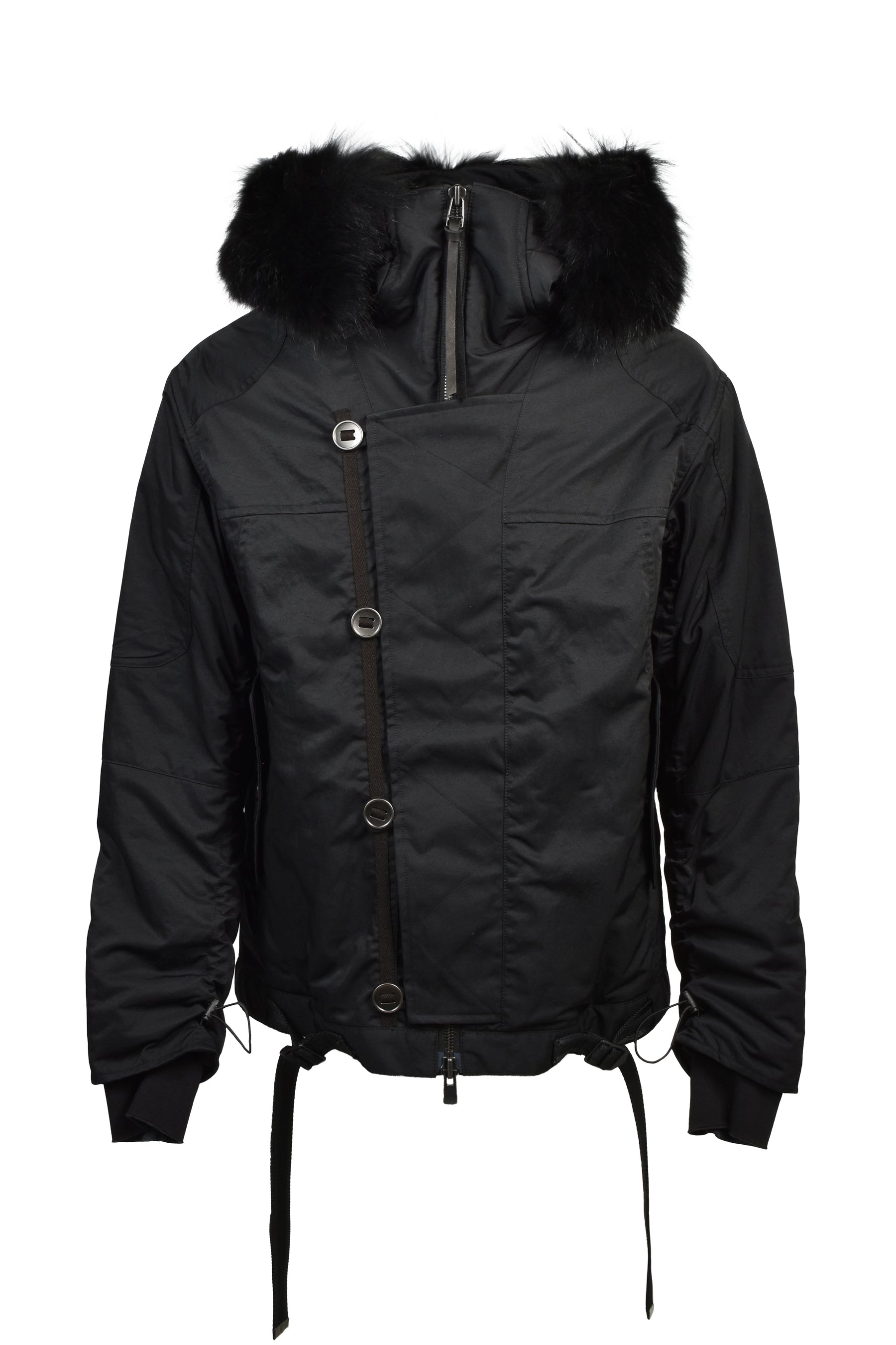 COYOTE FUR FLIGHT JACKET / BLK