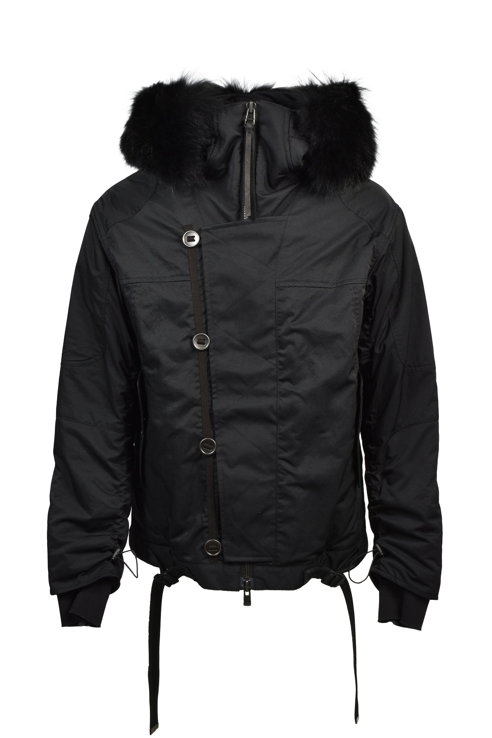 COYOTE FUR FLIGHT JACKET / BLK