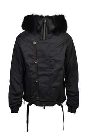 COYOTE FUR FLIGHT JACKET / BLK