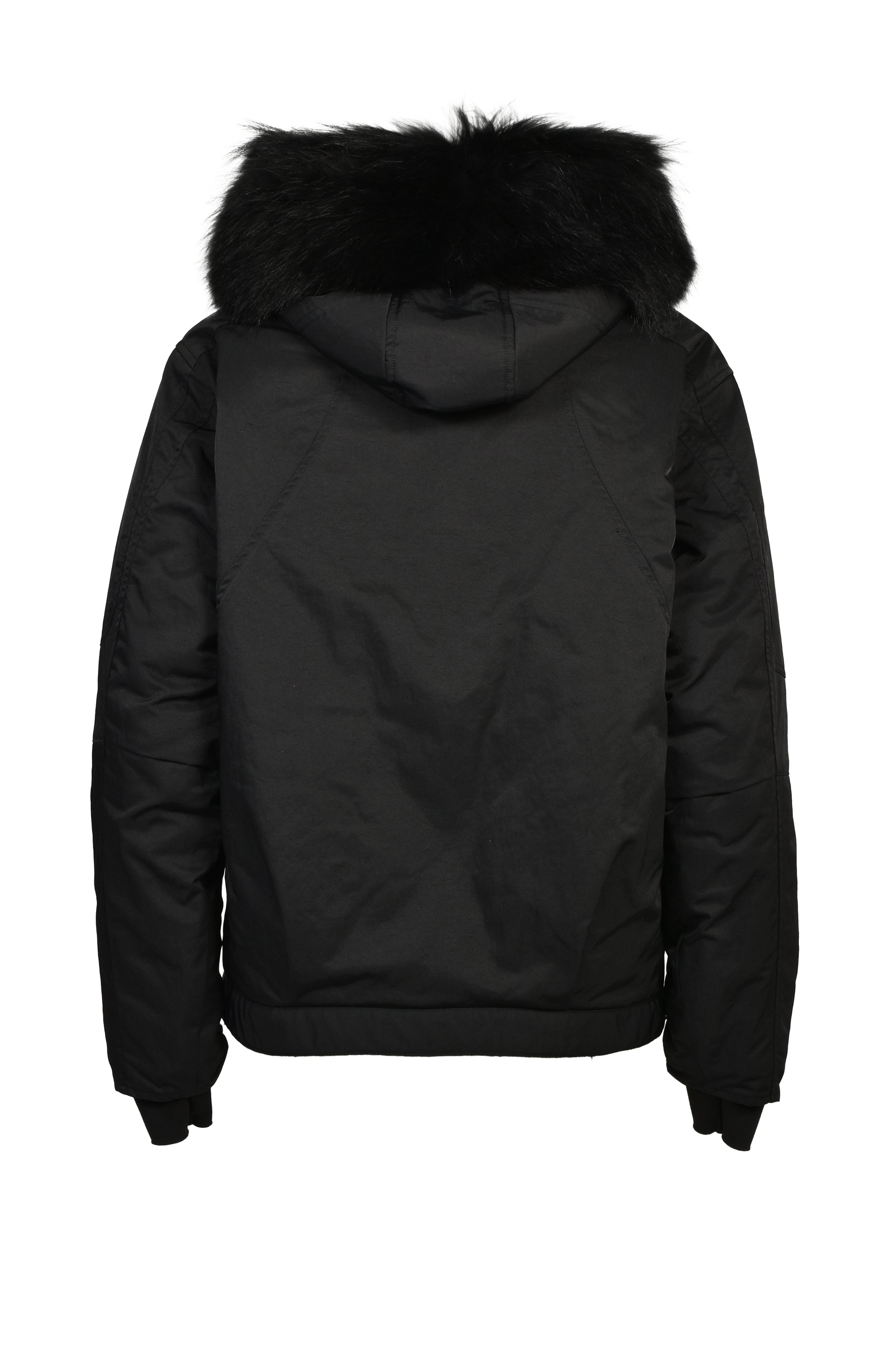 COYOTE FUR FLIGHT JACKET / BLK