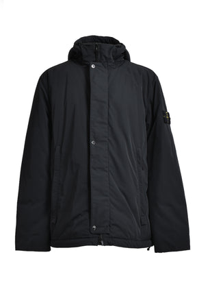 MICRO TWILL PRIMALOFT HOODED JACKET / BLK