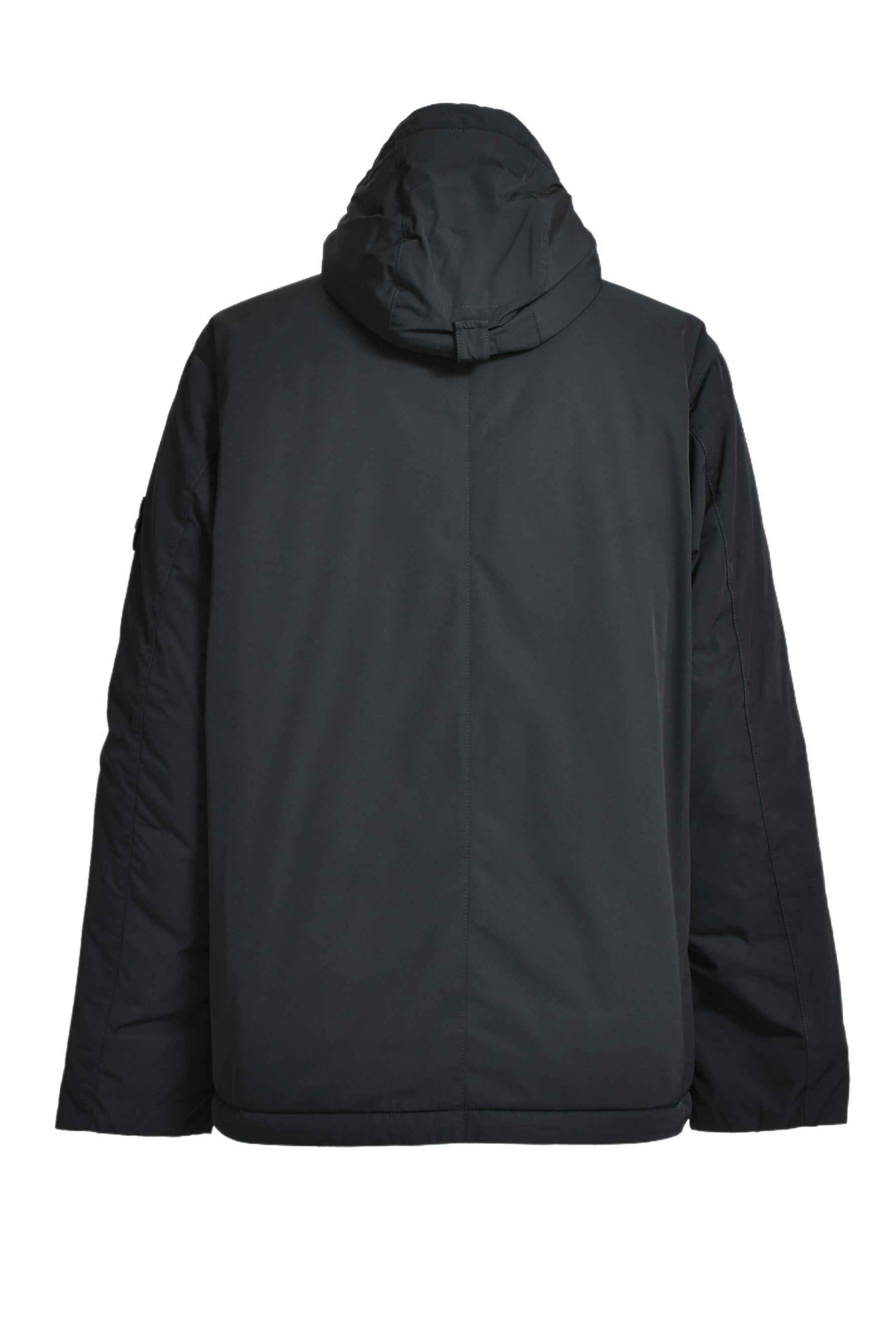 MICRO TWILL PRIMALOFT HOODED JACKET / BLK