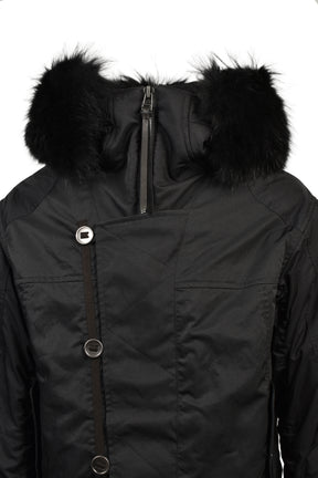 COYOTE FUR FLIGHT JACKET / BLK
