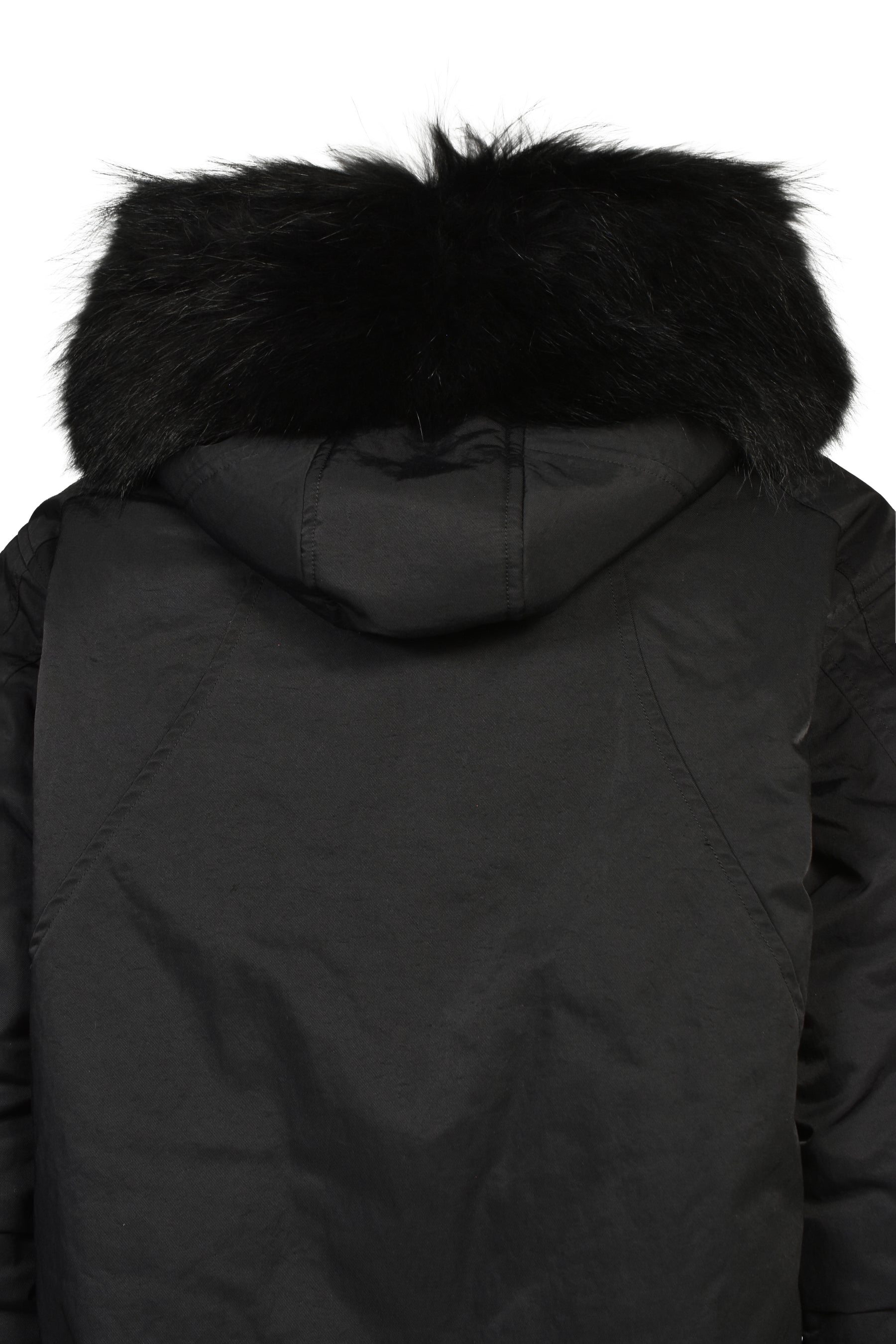 COYOTE FUR FLIGHT JACKET / BLK