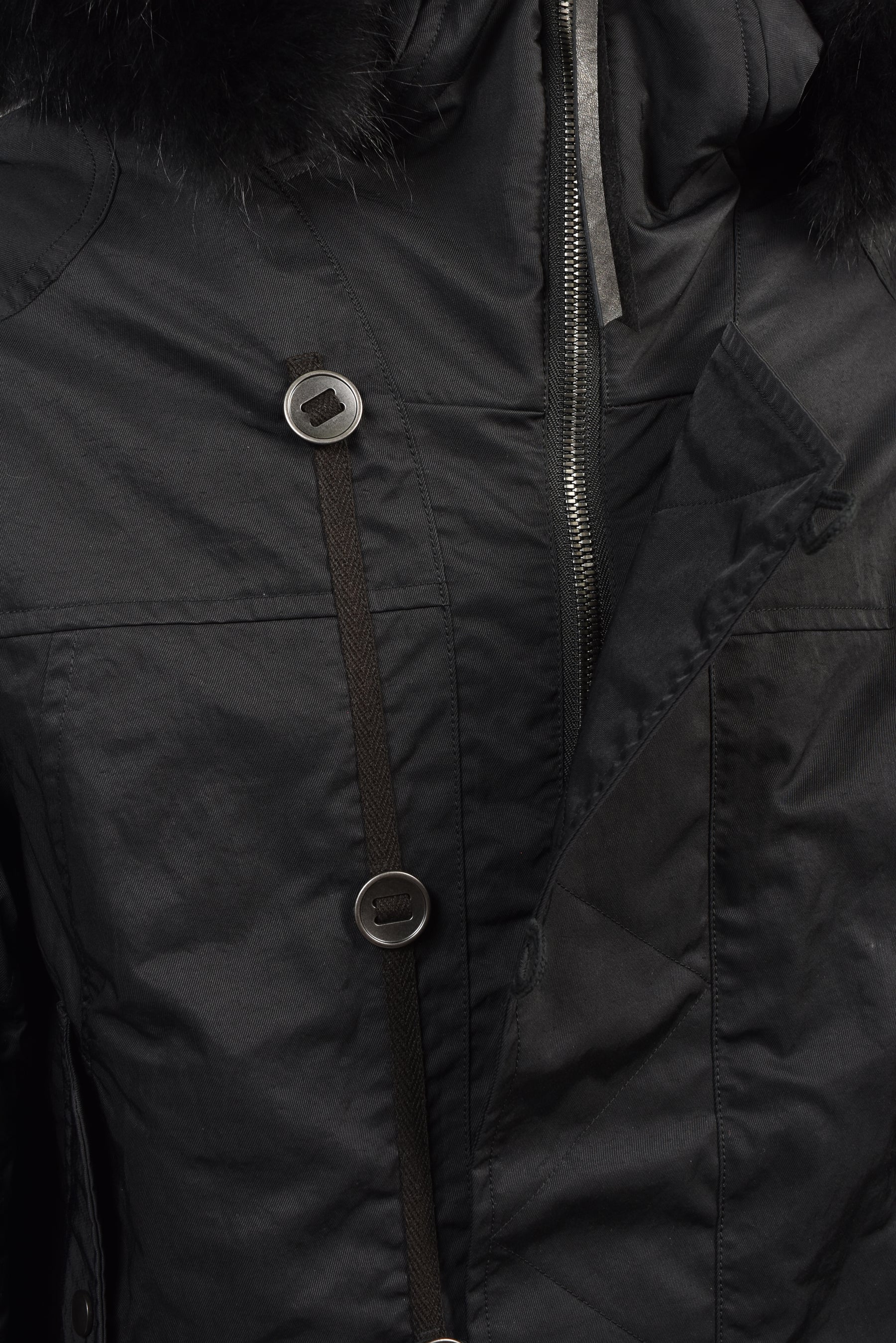COYOTE FUR FLIGHT JACKET / BLK