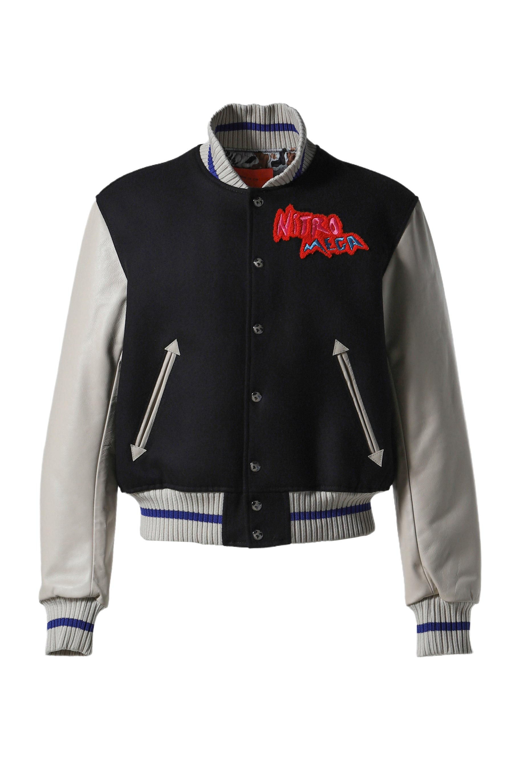 NITRO MEGA SHRUNKEN VARSITY JACKET / BLK