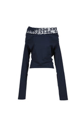 LULU LONG SLEEVE STRETCH JERSEY / NVY