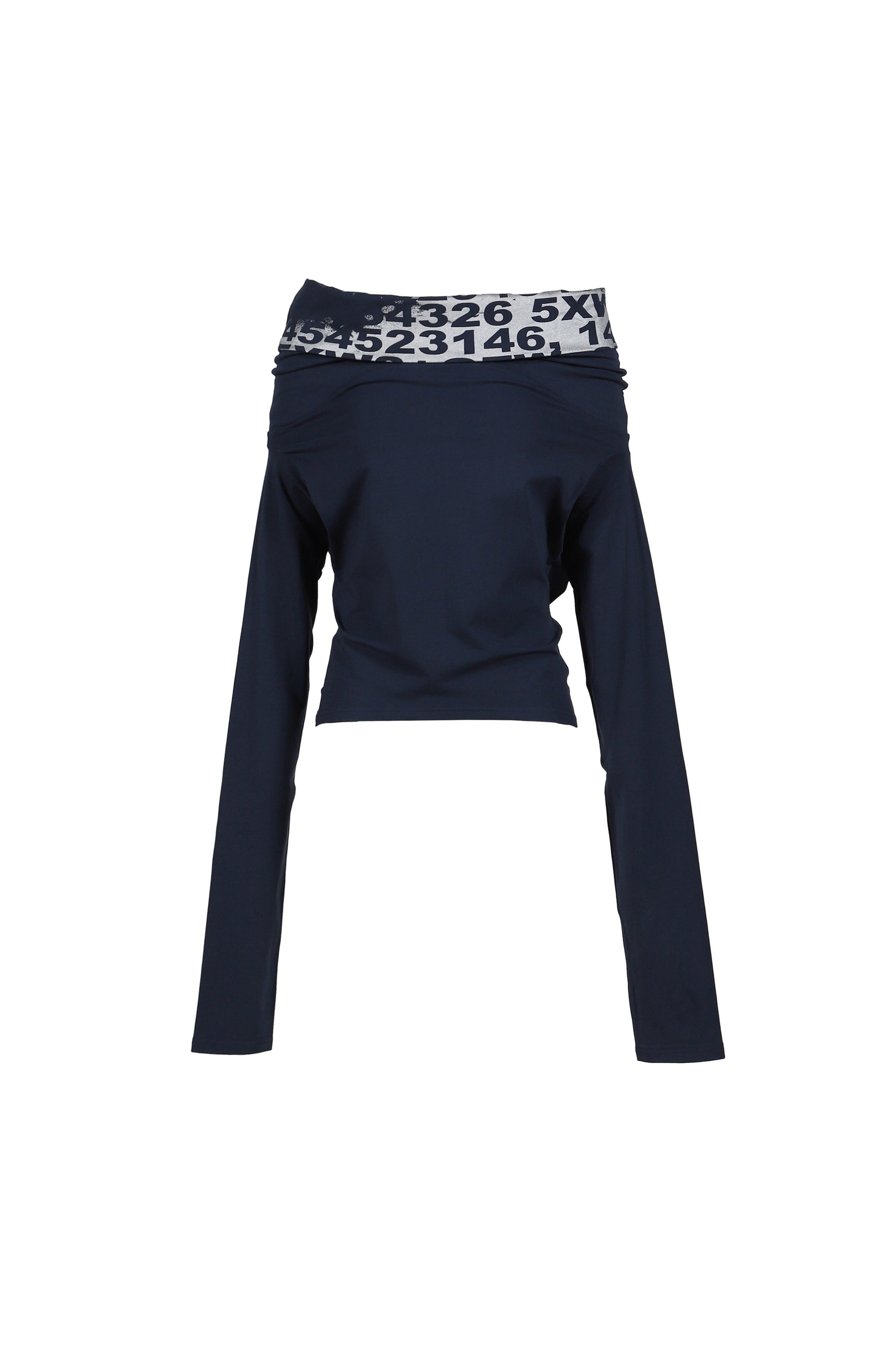 LULU LONG SLEEVE STRETCH JERSEY / NVY