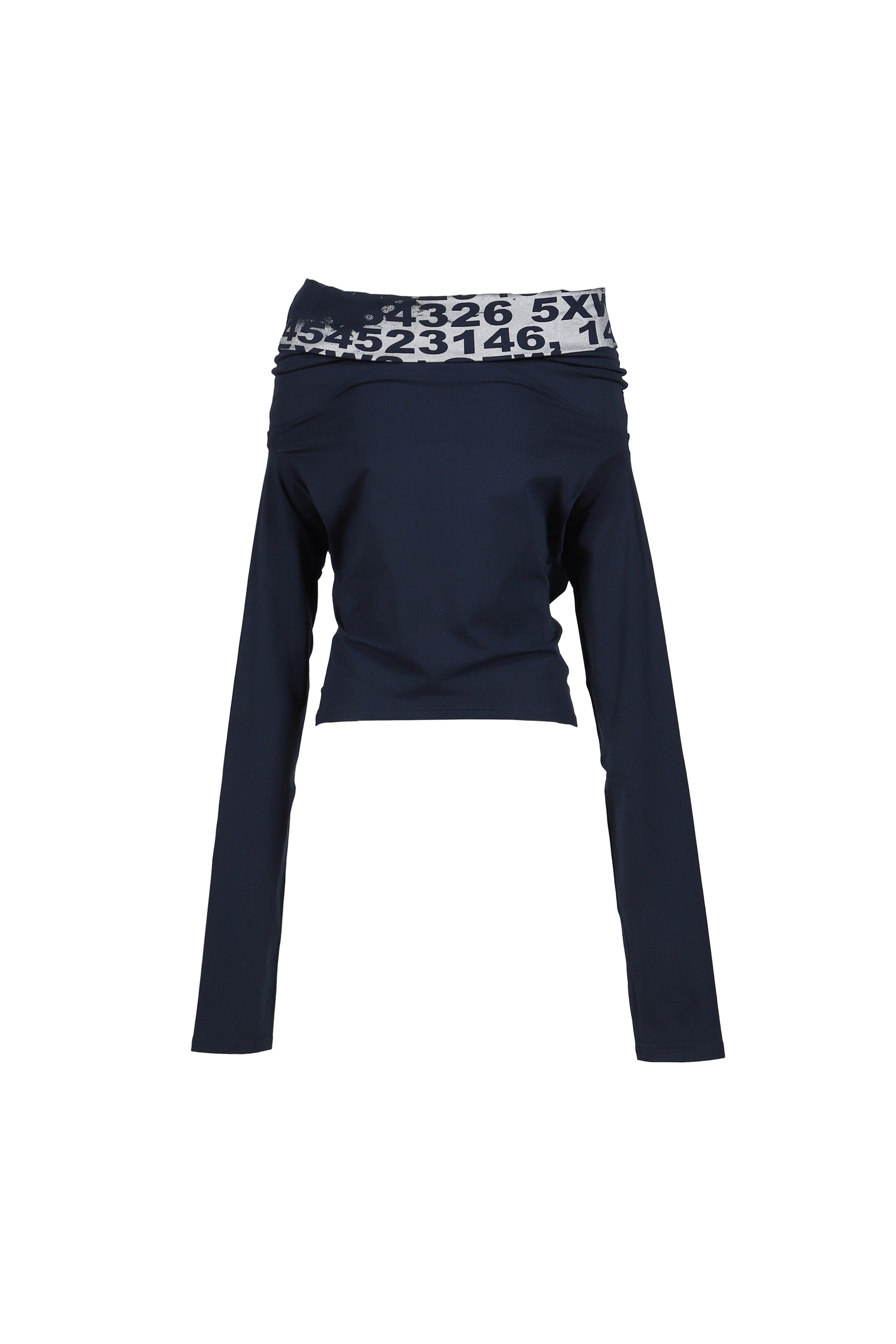 LULU LONG SLEEVE STRETCH JERSEY / NVY