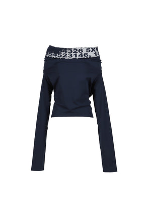 LULU LONG SLEEVE STRETCH JERSEY / NVY