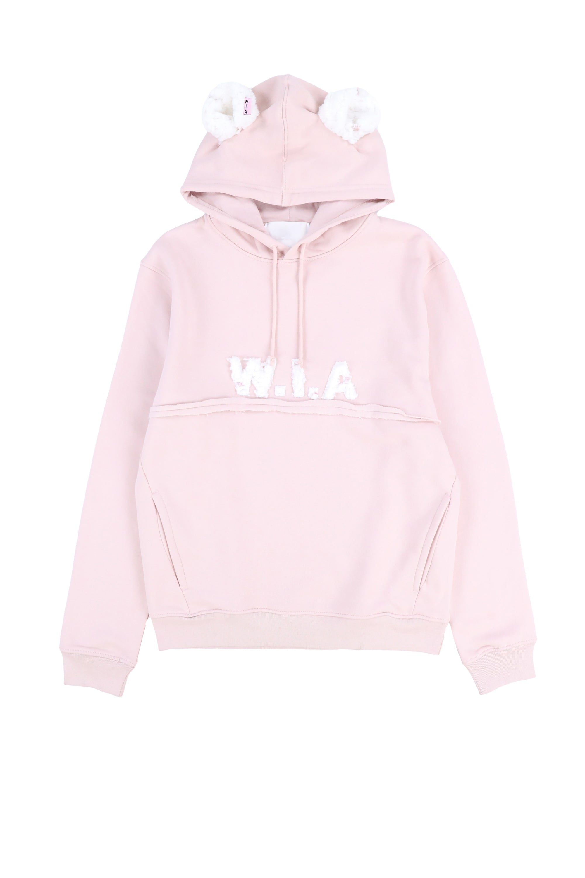 W.I.A ダブルアイエー FW23 LAMB ORGANIC HOODIE / PNK -NUBIAN