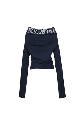 LULU LONG SLEEVE STRETCH JERSEY / NVY