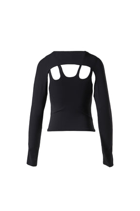 FORGED LONG SLEEVE TOP / BLK