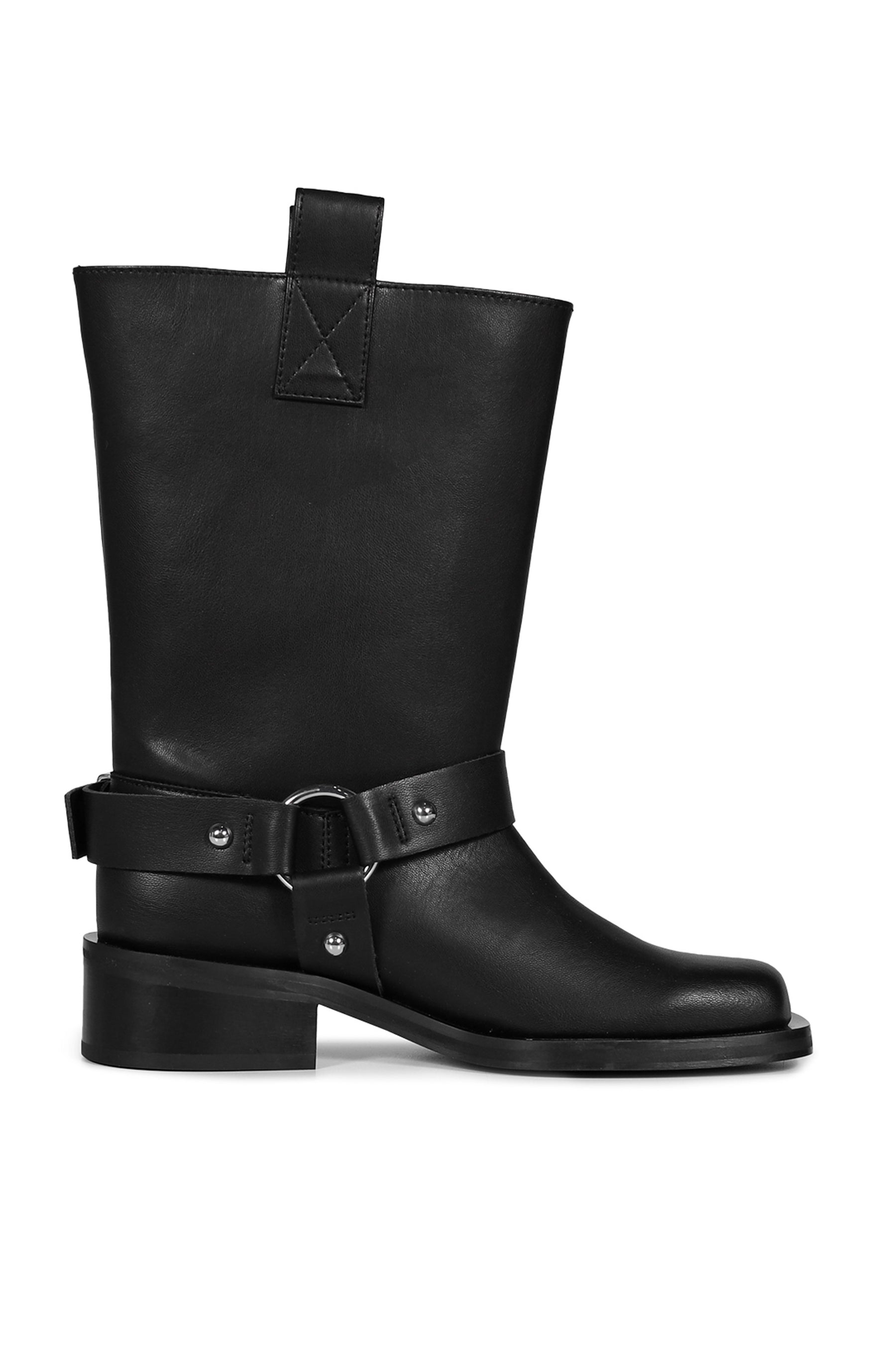 MID SHAFT BIKER BOOT / BLK