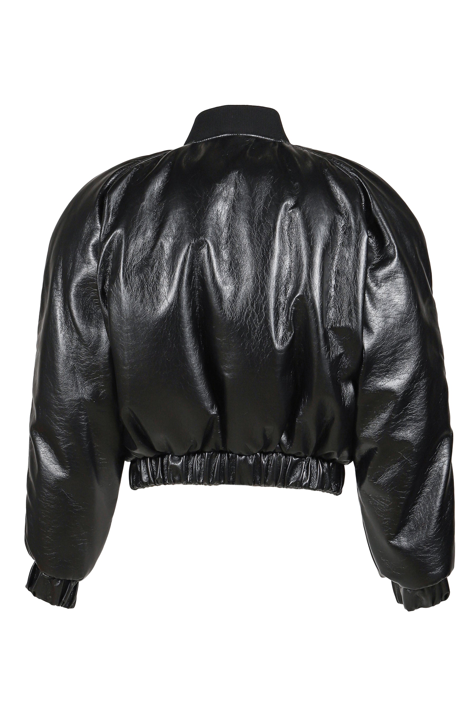 GRAINY FAUX LEATHER / BLK