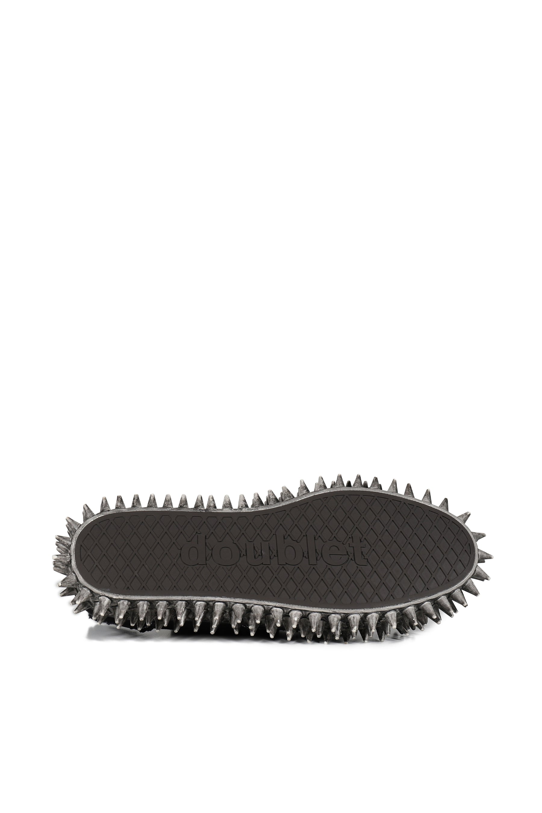 DIRTY SPIKE TOE CAP CANVAS SNEAKER / BLK