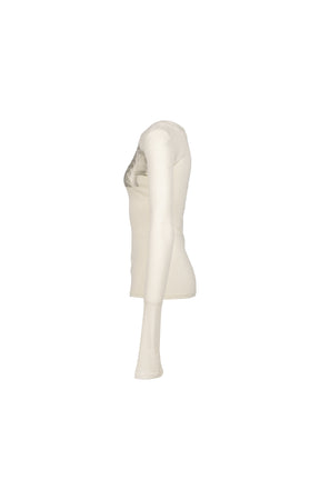 RIBCAGE SLIM T-SHIRT / IVORY