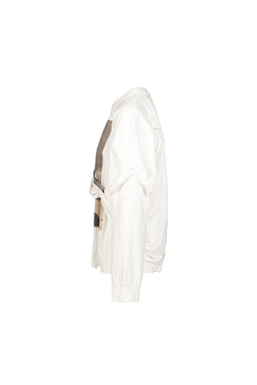 FAMILY DOUBLE DISTRESSED LS TEE / WHT
