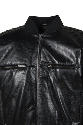 GRAINY FAUX LEATHER / BLK