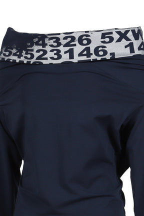 LULU LONG SLEEVE STRETCH JERSEY / NVY