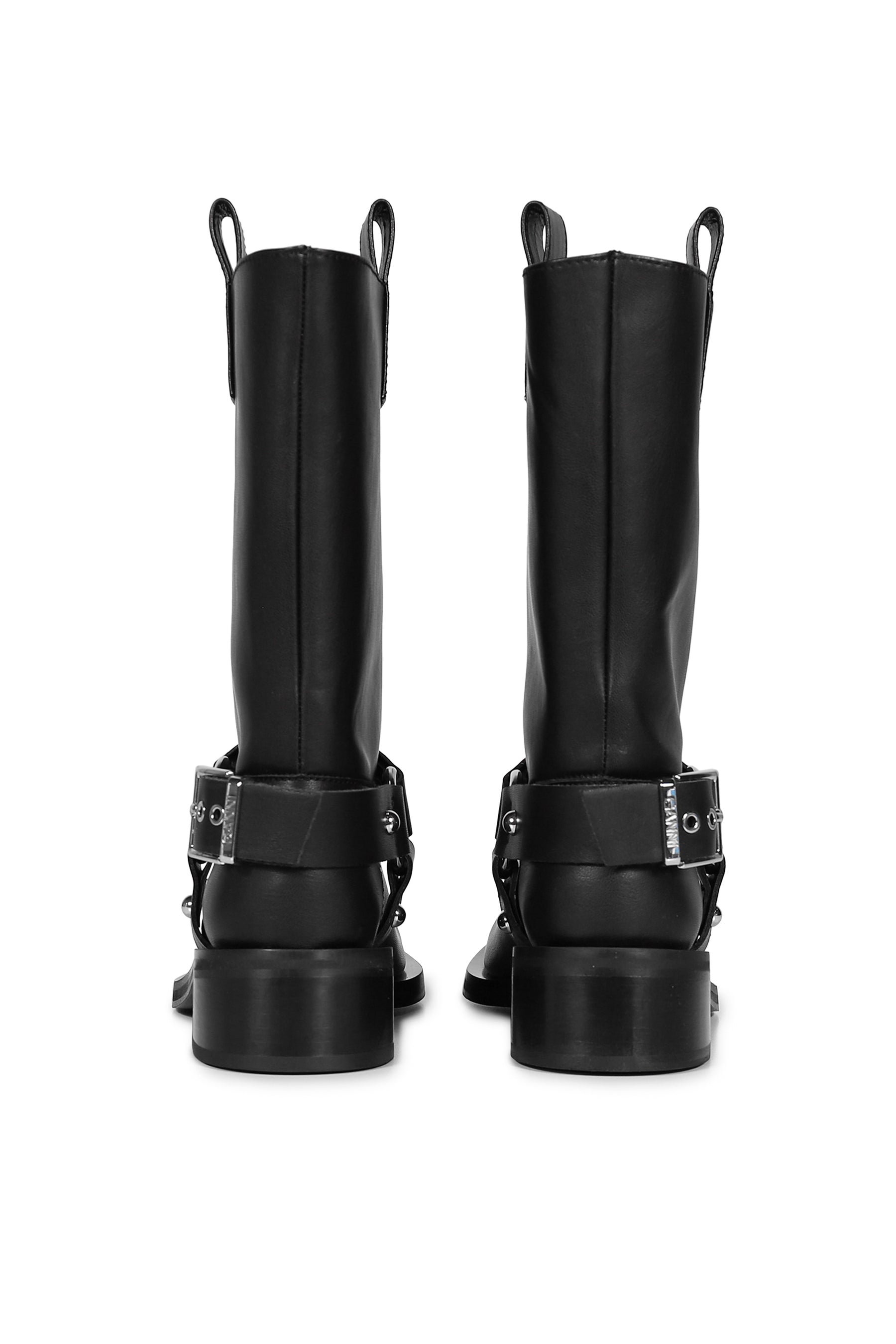 MID SHAFT BIKER BOOT / BLK