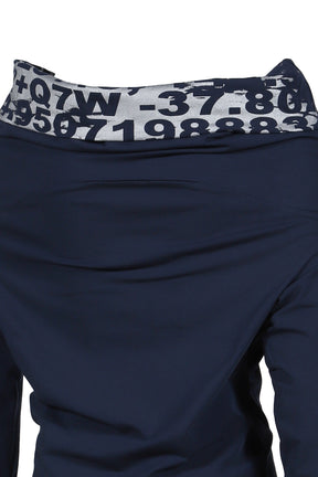 LULU LONG SLEEVE STRETCH JERSEY / NVY