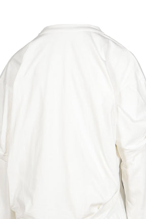 FAMILY DOUBLE DISTRESSED LS TEE / WHT