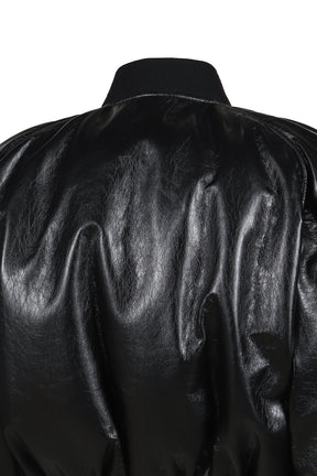 GRAINY FAUX LEATHER / BLK