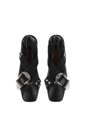 AJ928 - BLACK LEATHER / A