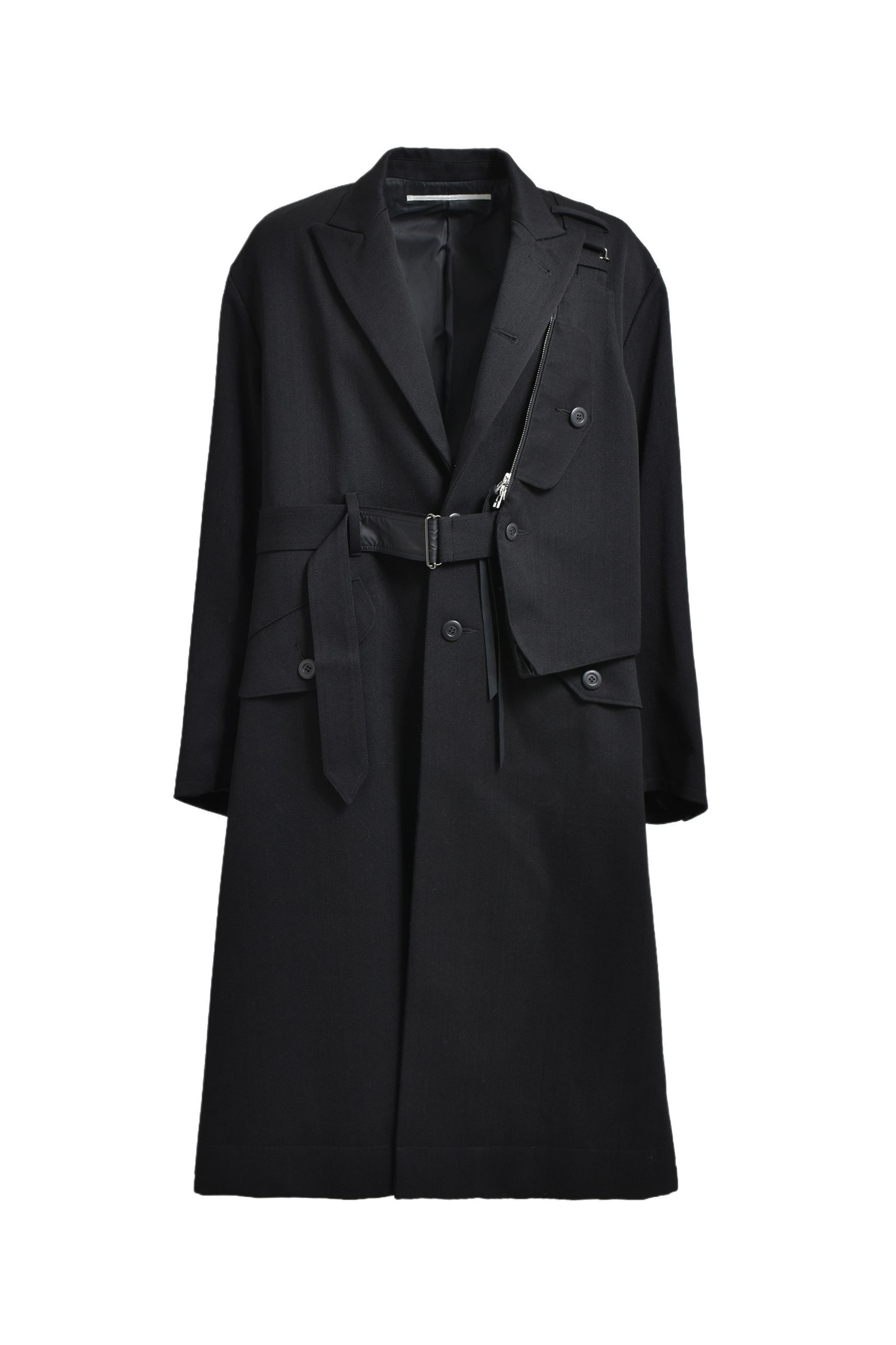 COLD WEATHER CHESTER FIELD COAT  / BLK