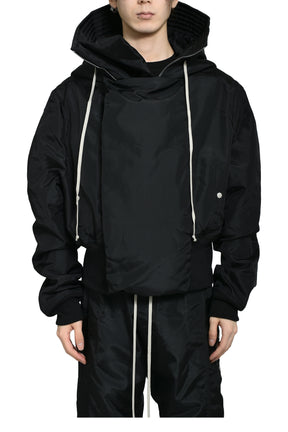 Rick Owens DRKSHDW FW25 Cropped Alice Parka / Black - Nubian
