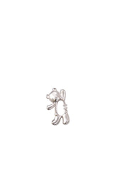 WAVING BEAR SPRING CLASP EARRINGS / SIL