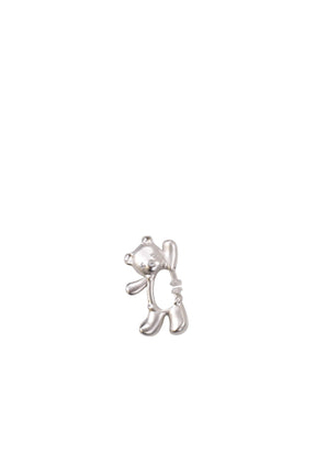 WAVING BEAR SPRING CLASP EARRINGS / SIL