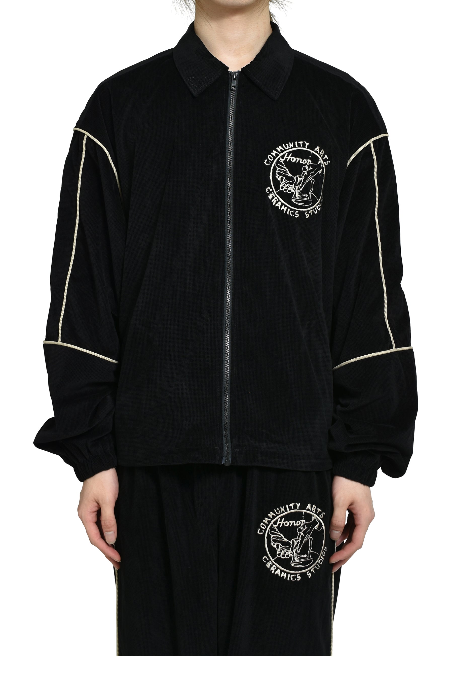 PIPING TRACK JACKET / BLK