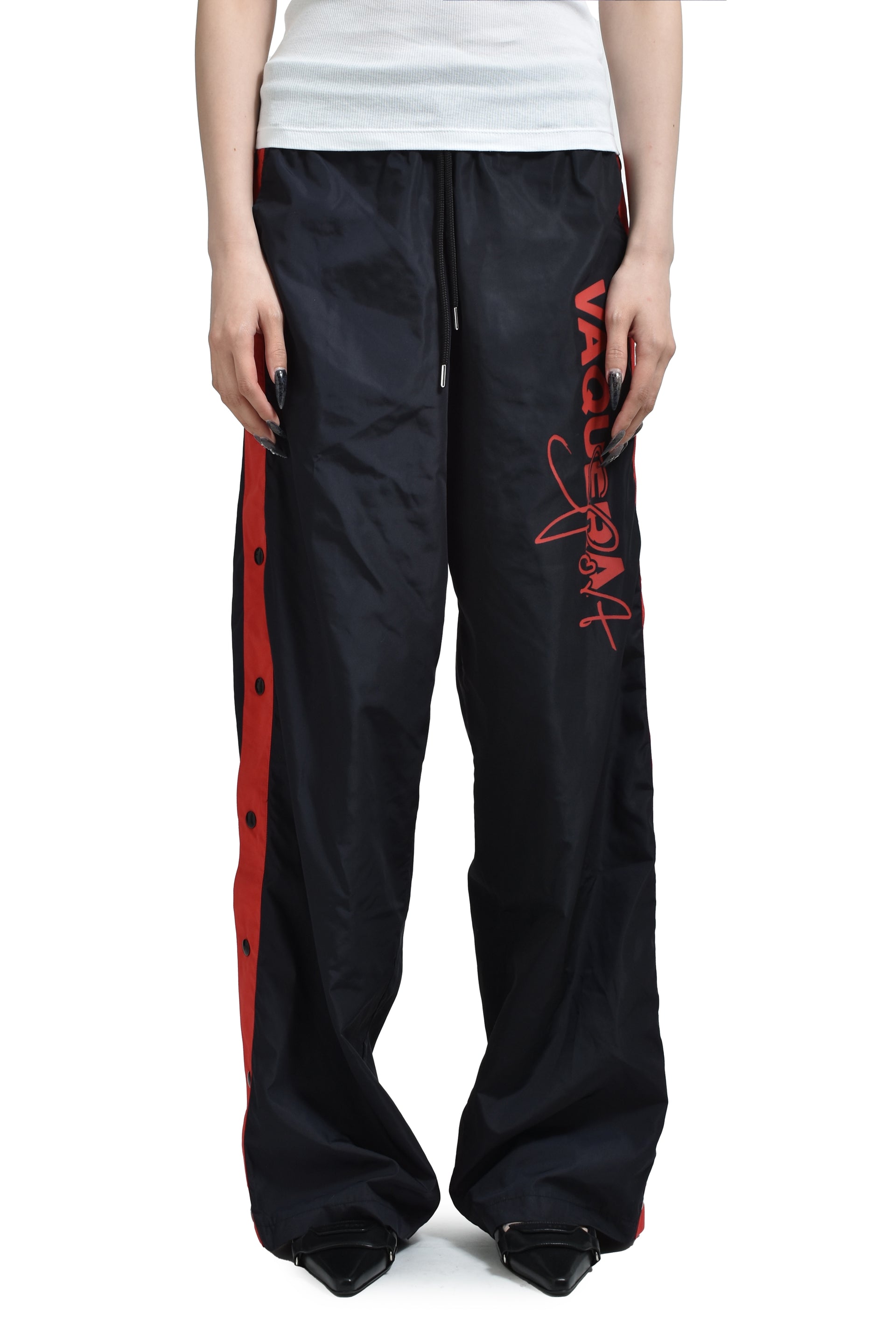 SNAP TRACK PANTS WOVEN / BLACK 