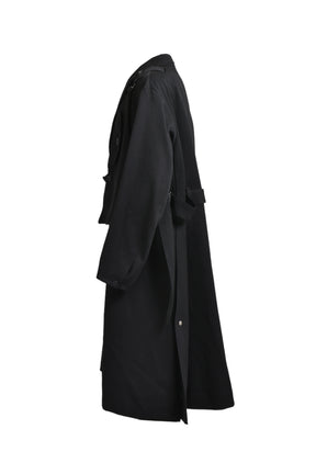 COLD WEATHER CHESTER FIELD COAT  / BLK