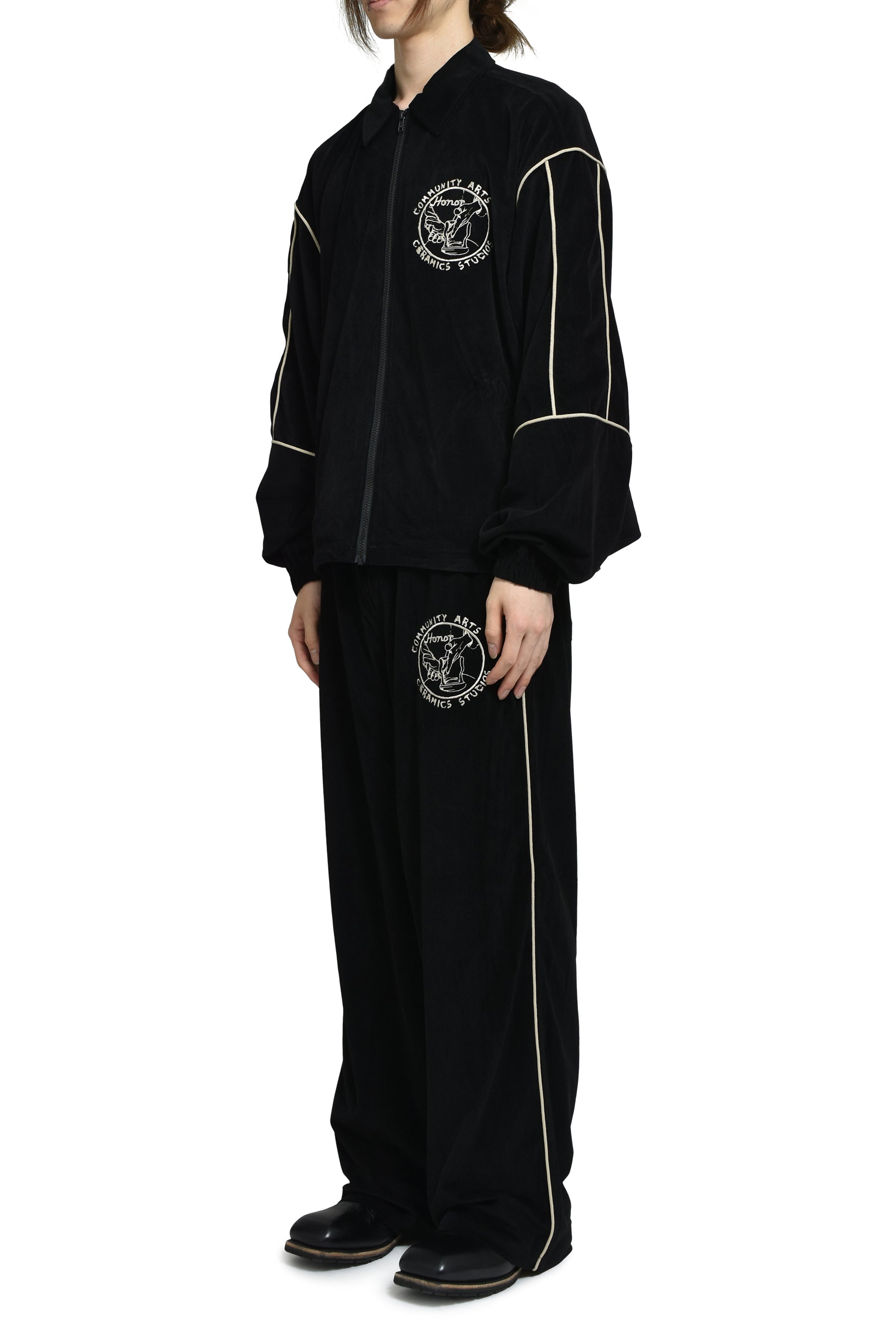 PIPING TRACK PANT / BLK