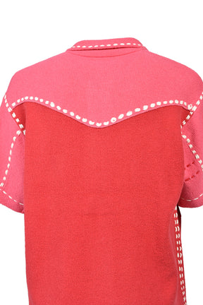 SUMMER PG1 WESTERN SHIRT / RED x PINK