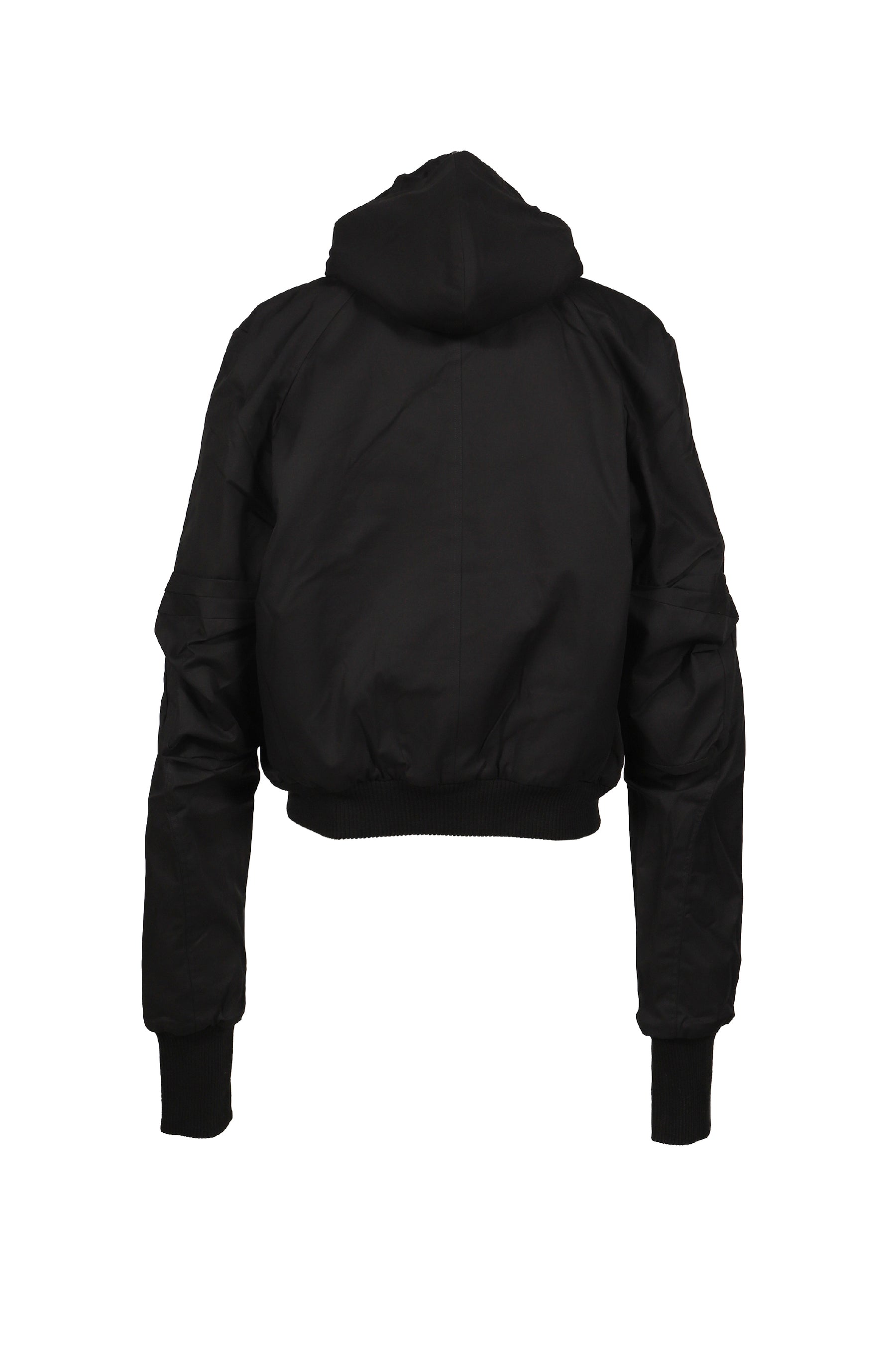 LAMB'S HEAD FUR LINED MASS BOMBER JACKET / BLK 