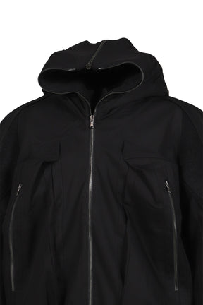 LAMB'S HEAD FUR LINED MASS BOMBER JACKET / BLK 