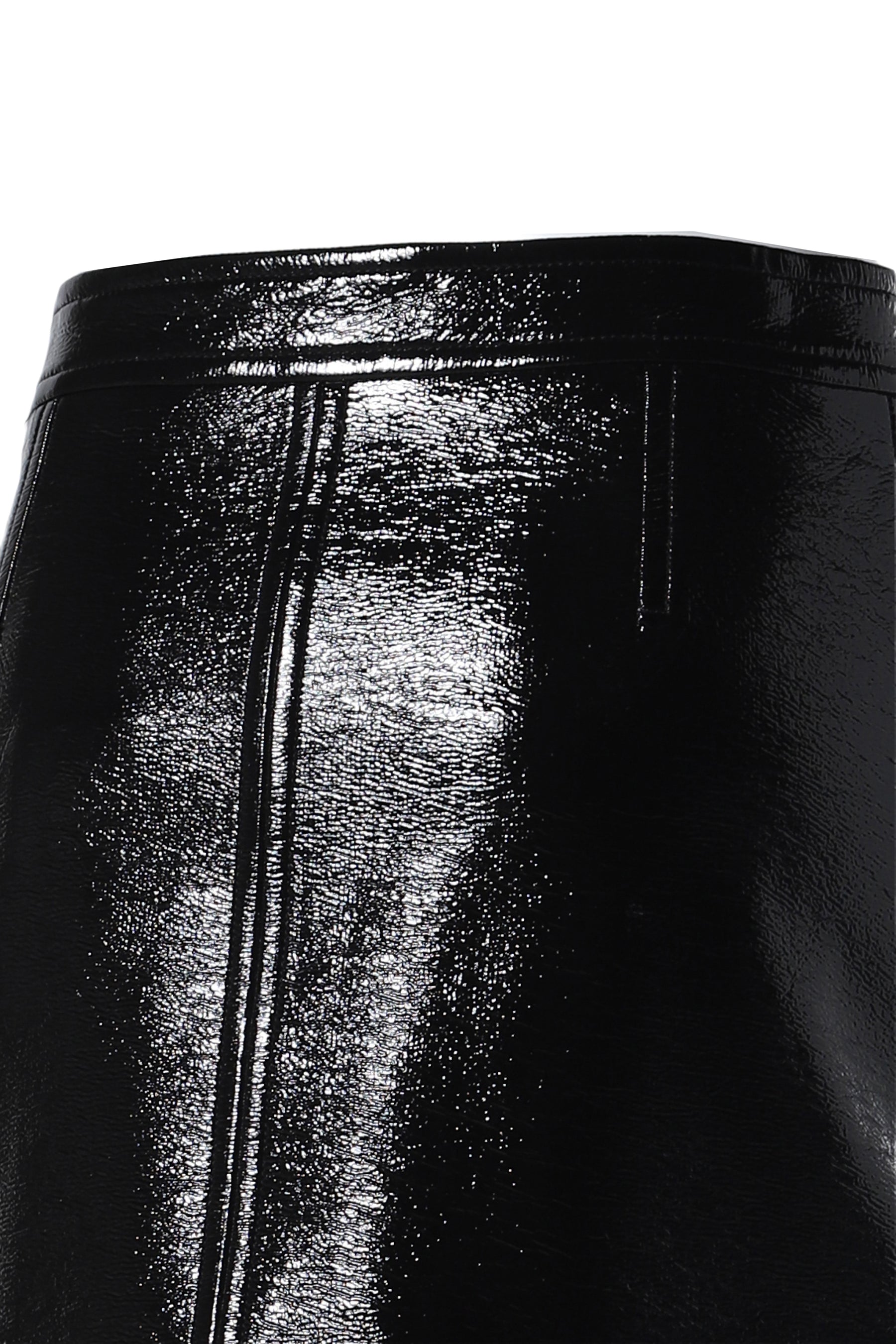 REEDITION VINYL MINI SKIRT / BLACK