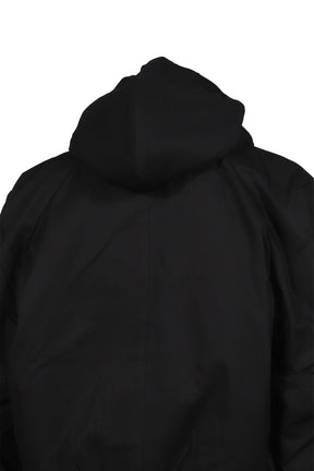 LAMB'S HEAD FUR LINED MASS BOMBER JACKET / BLK 