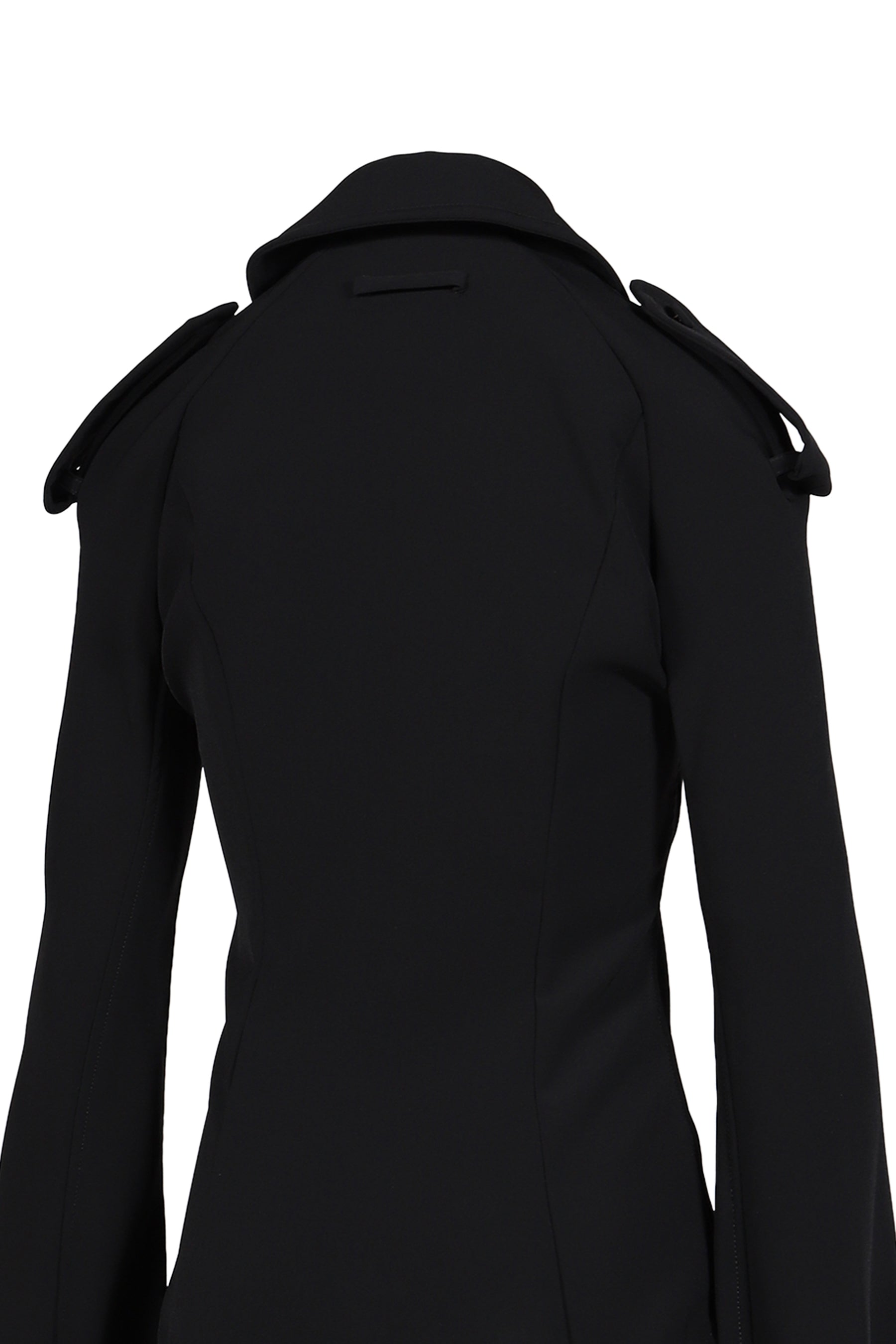 MILITARY SHIRT WOMAN FIT WITH TRENCH DETAILS / BLK