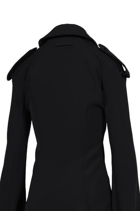 MILITARY SHIRT WOMAN FIT WITH TRENCH DETAILS / BLK