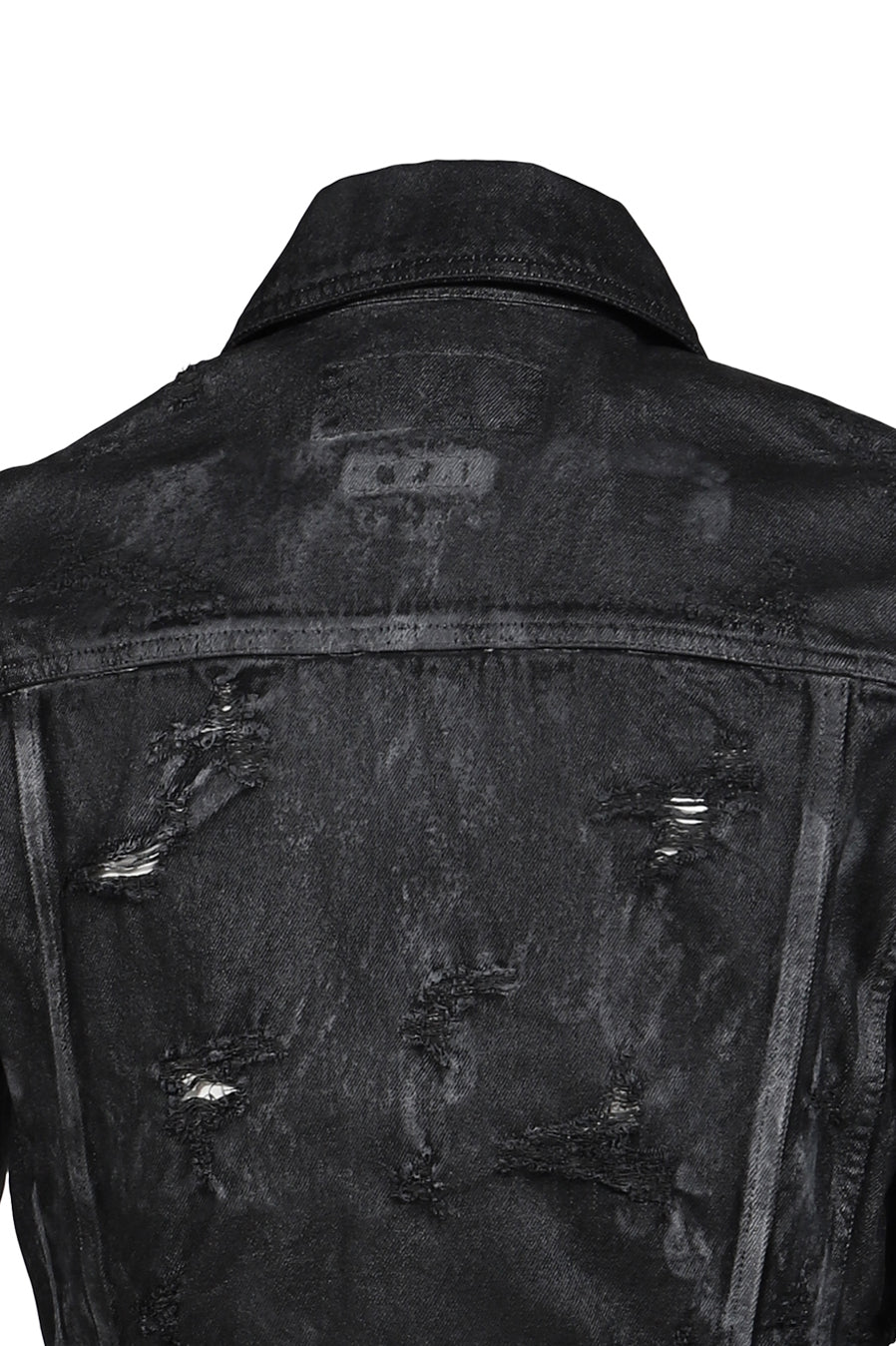 WAXED CROPPED BAYARD JACKET / BLK