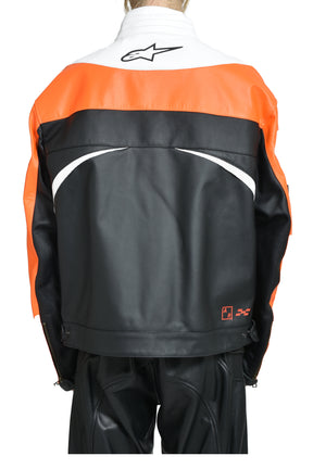 RACE CRAFT LEATHER JACKET / ORG 