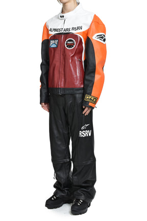 RACE CRAFT LEATHER JACKET / ORG 