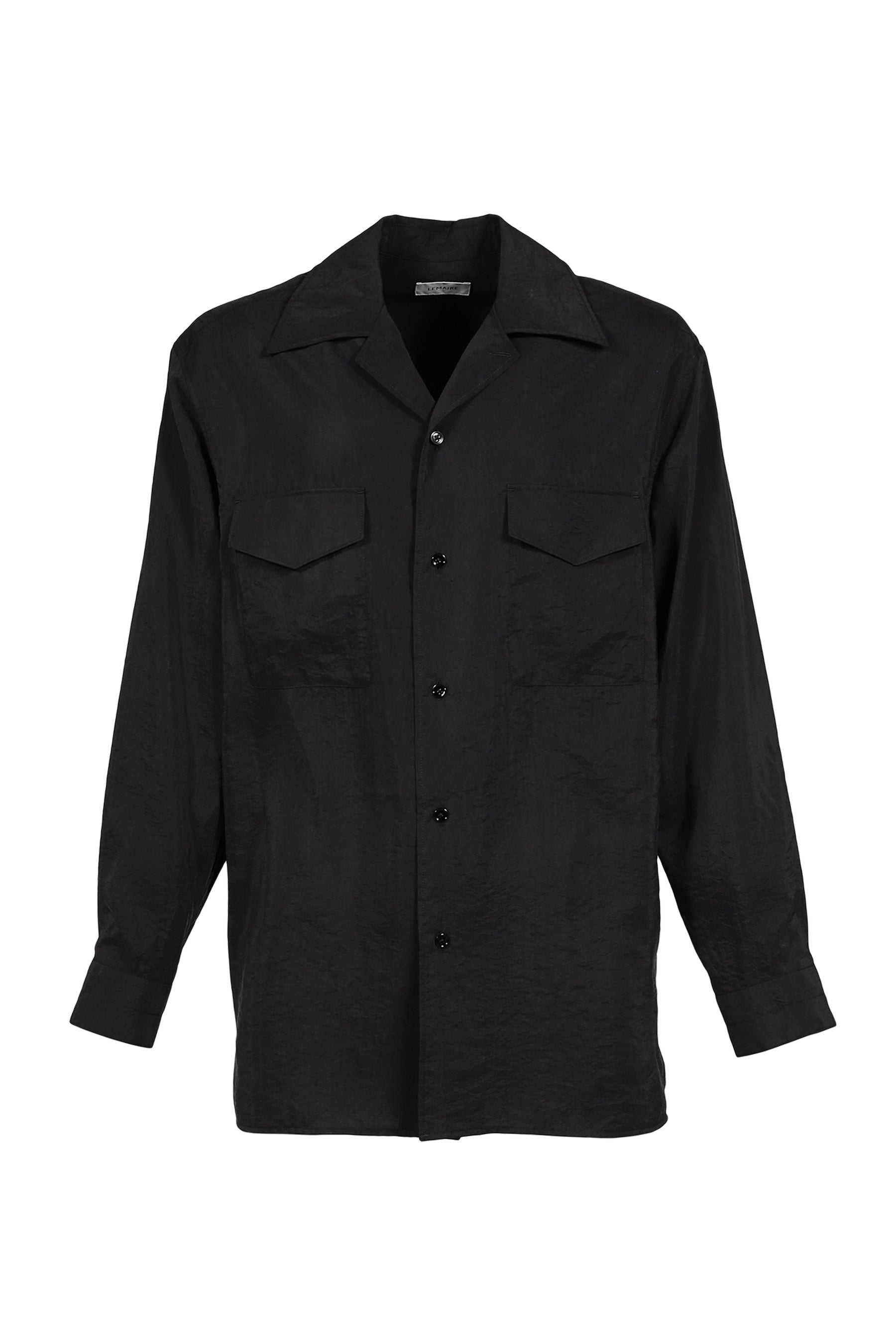 CONVERTIBLE COLLAR SHIRT / BLK