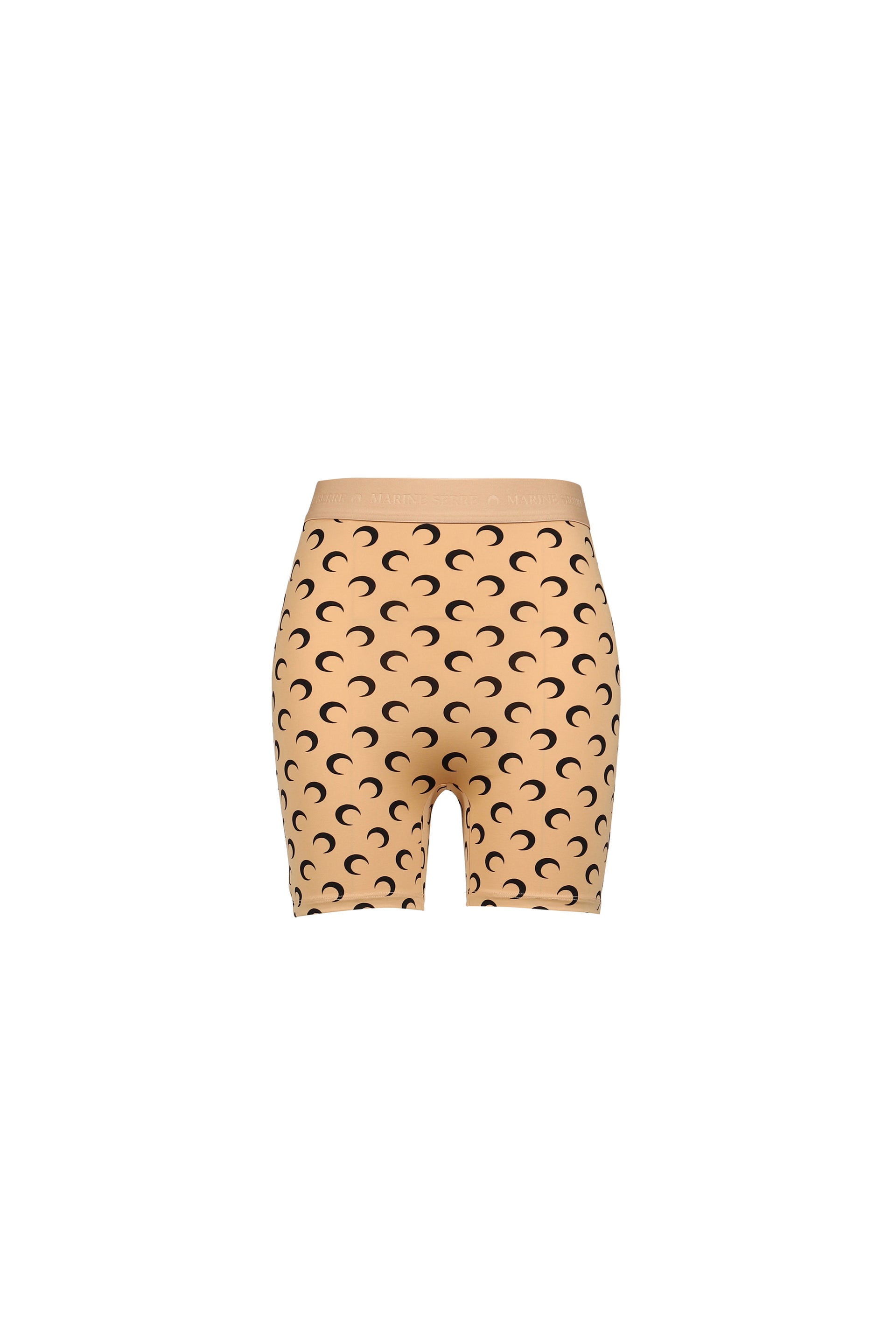 MOON PRINTED JERSEY MINI SHORTS / TAN
